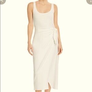 FRENCH CONNECTION Sz 4 Zena Tie-Side Knit Fabric  Midi Dress NWT